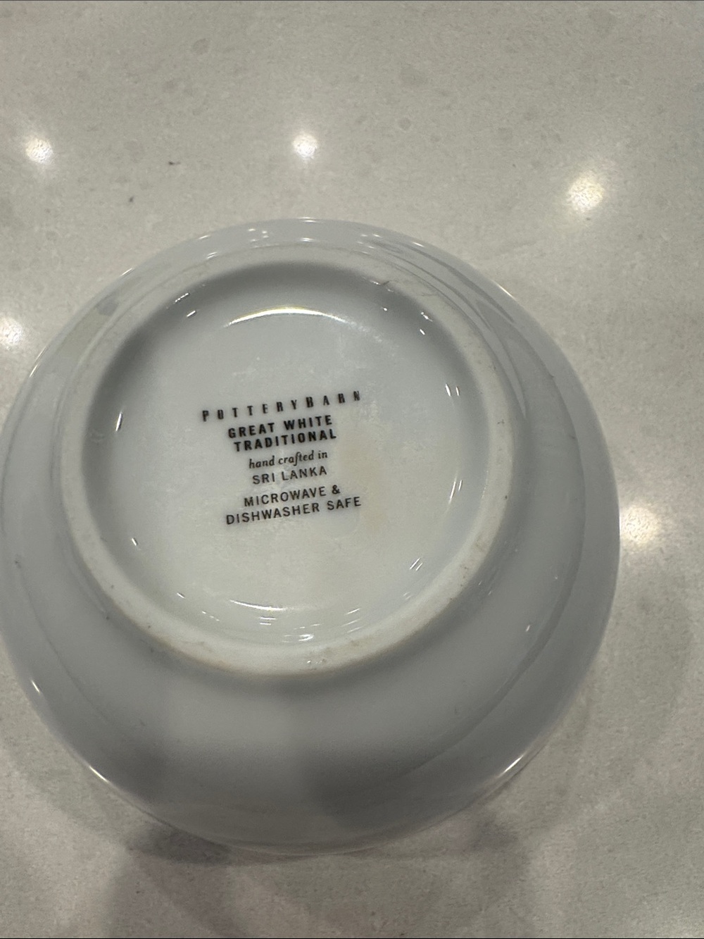 Pottery Barn Great White Traditional Ceramic Bowl - White